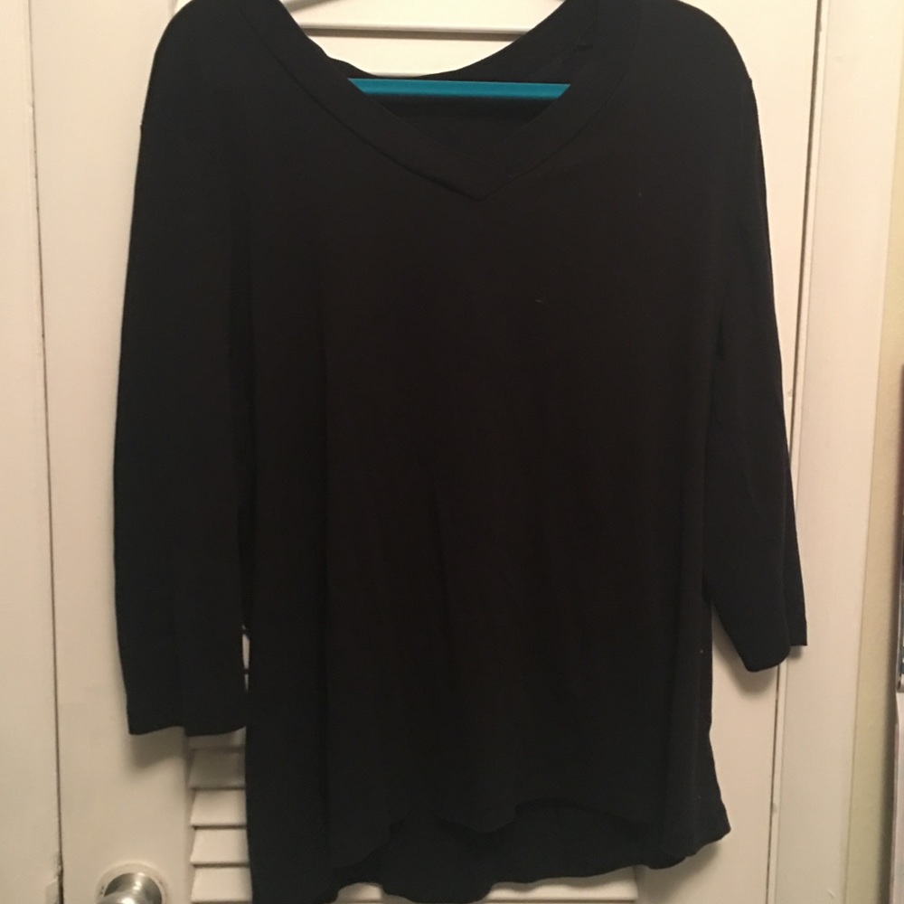 Black 3/4 sleeve Top from Lane Bryant